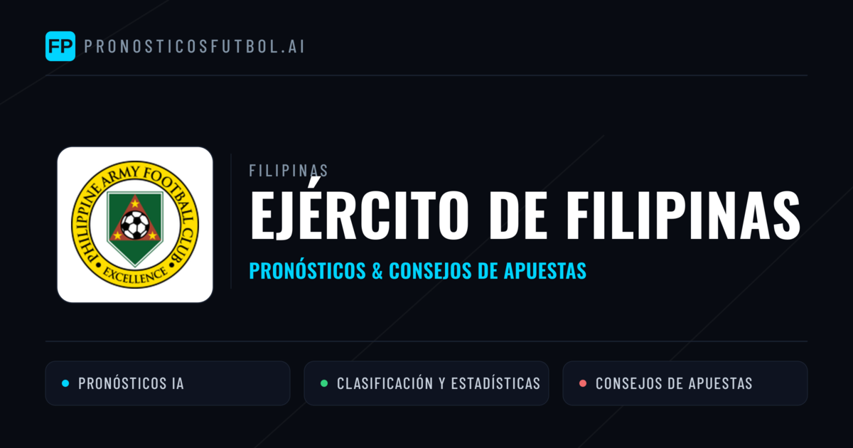 Ejército de Filipinas Pronósticos y estadísticas