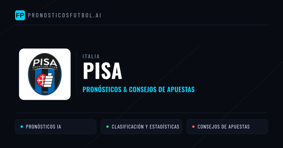 Pisa Pronósticos y estadísticas