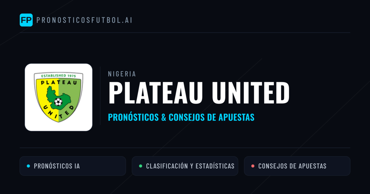 Plateau United Pronósticos y estadísticas