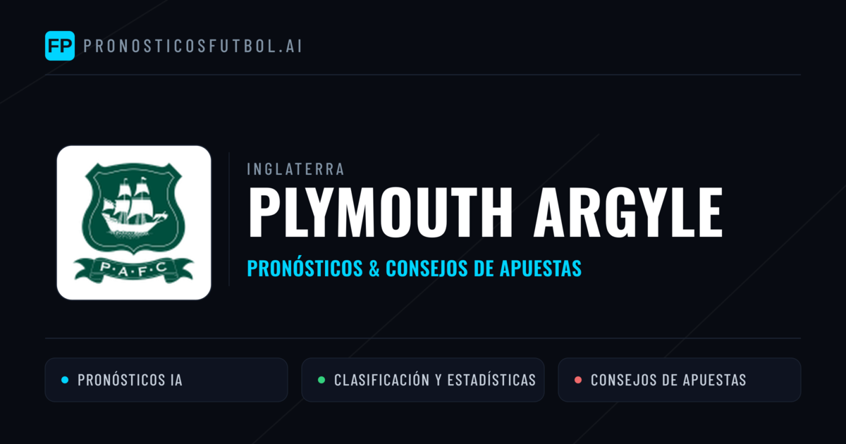 Plymouth Argyle Pronósticos y estadísticas