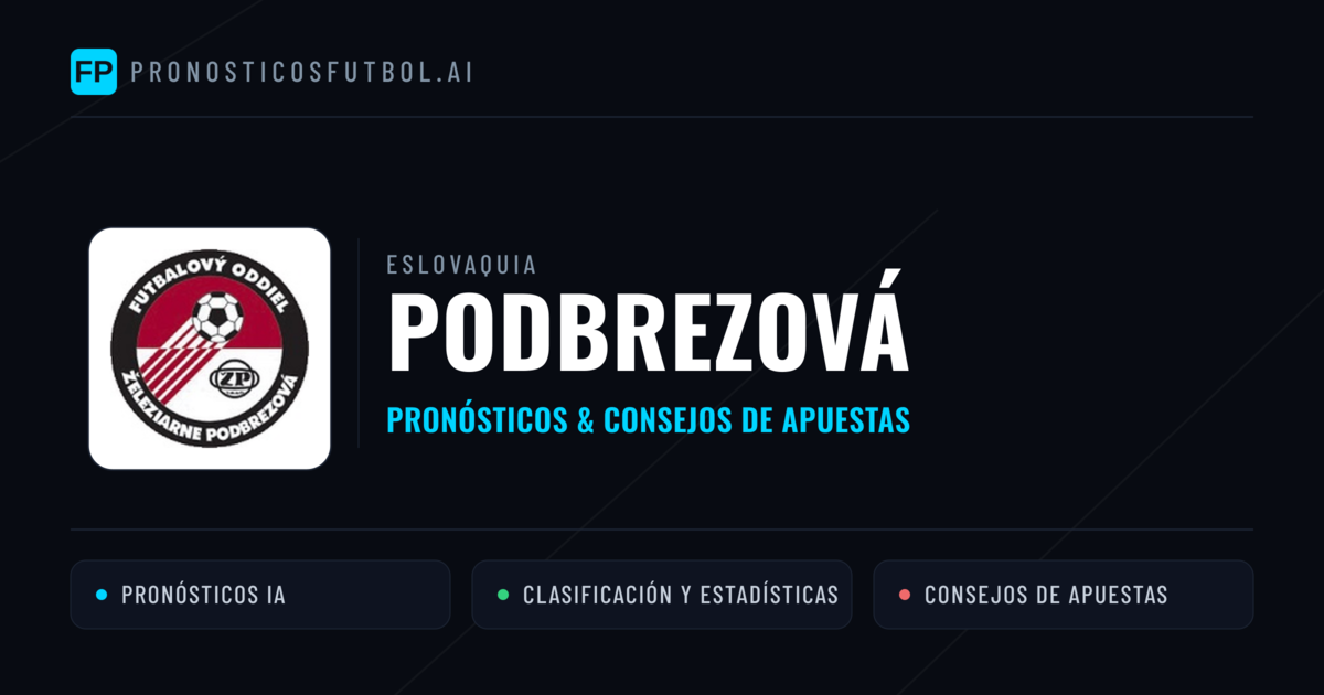Podbrezová Pronósticos y estadísticas