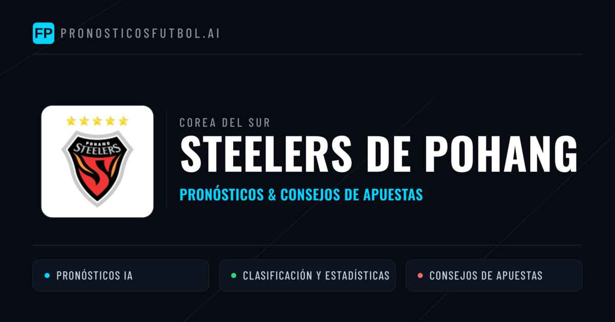 Steelers de Pohang Pronósticos y estadísticas