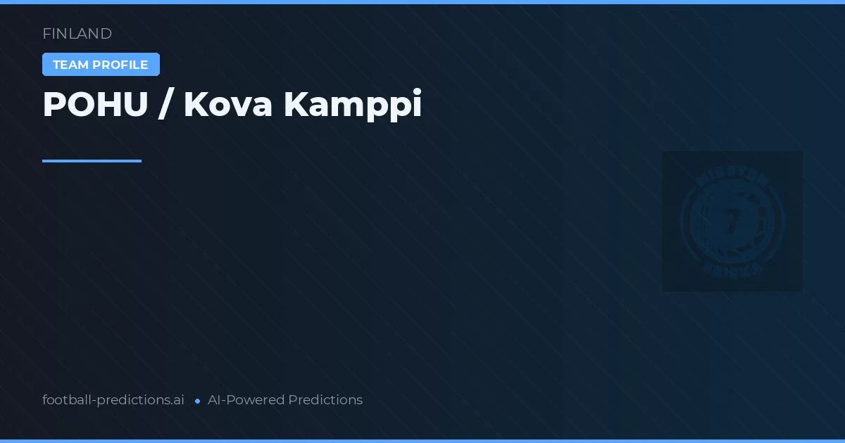 POHU / Kova Kamppi Pronósticos y estadísticas
