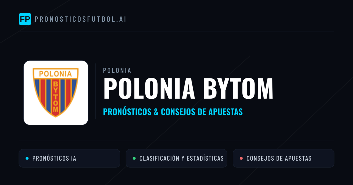 Polonia Bytom Pronósticos y estadísticas