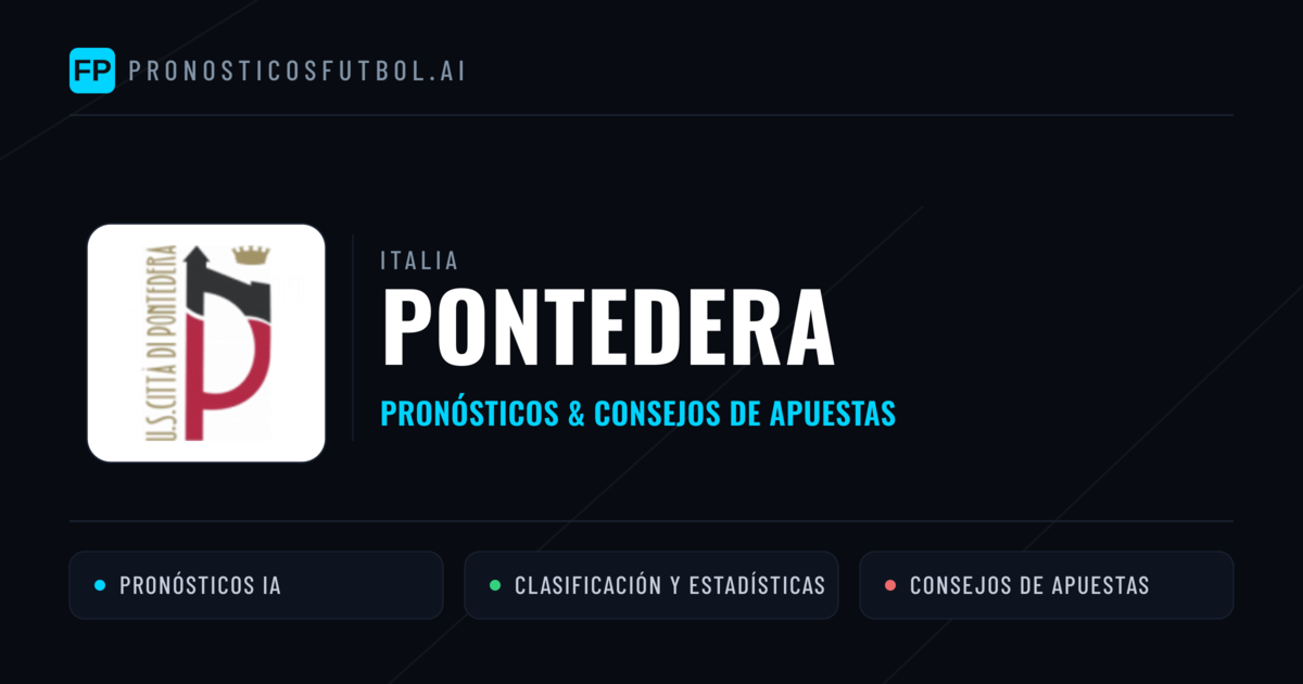 Pontedera Pronósticos y estadísticas