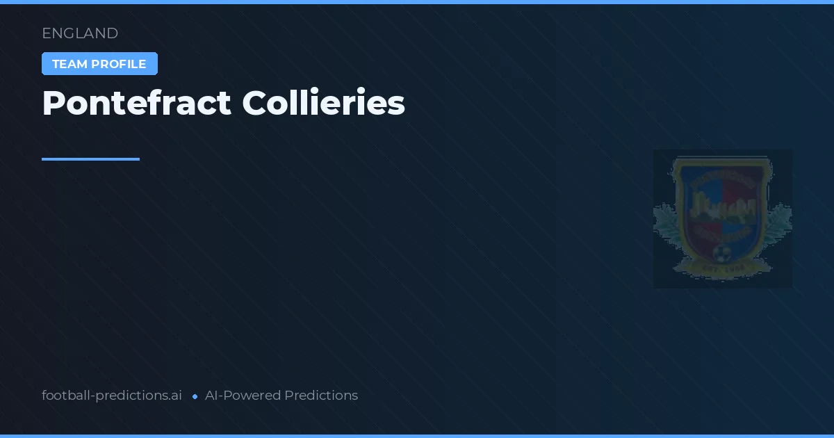 Pontefract Collieries Pronósticos y estadísticas