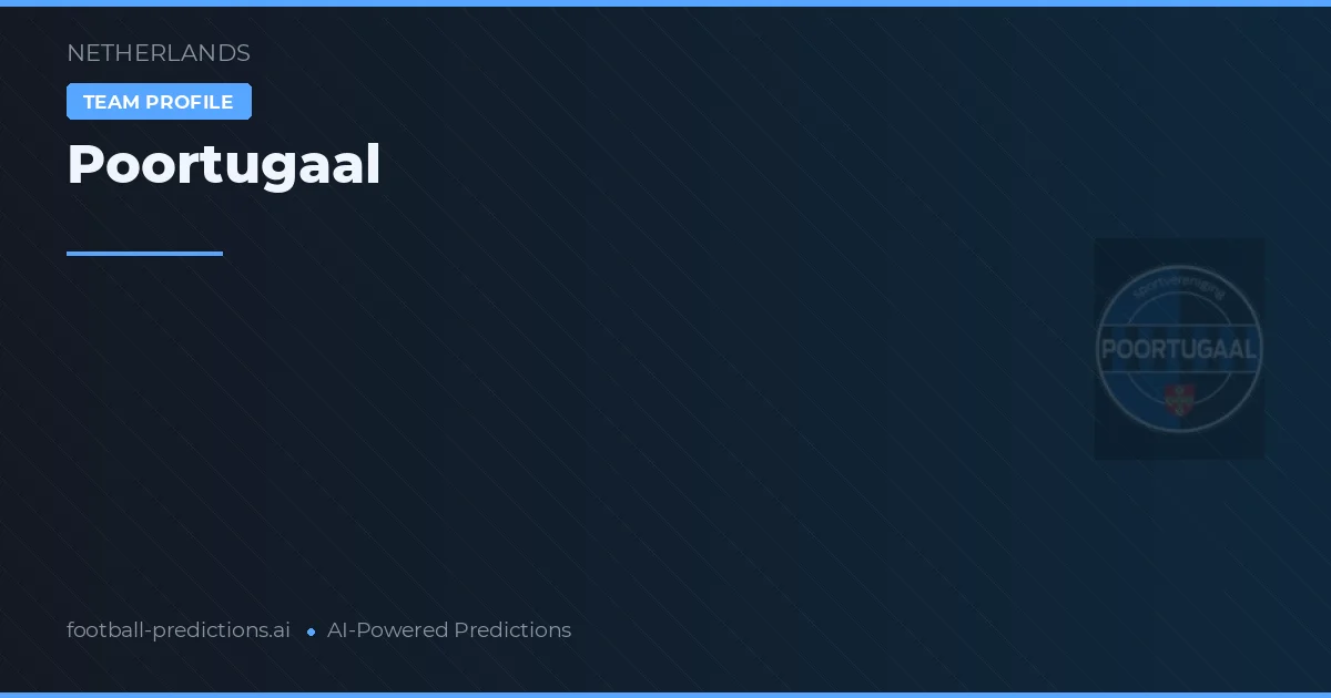 Poortugaal Pronósticos y estadísticas