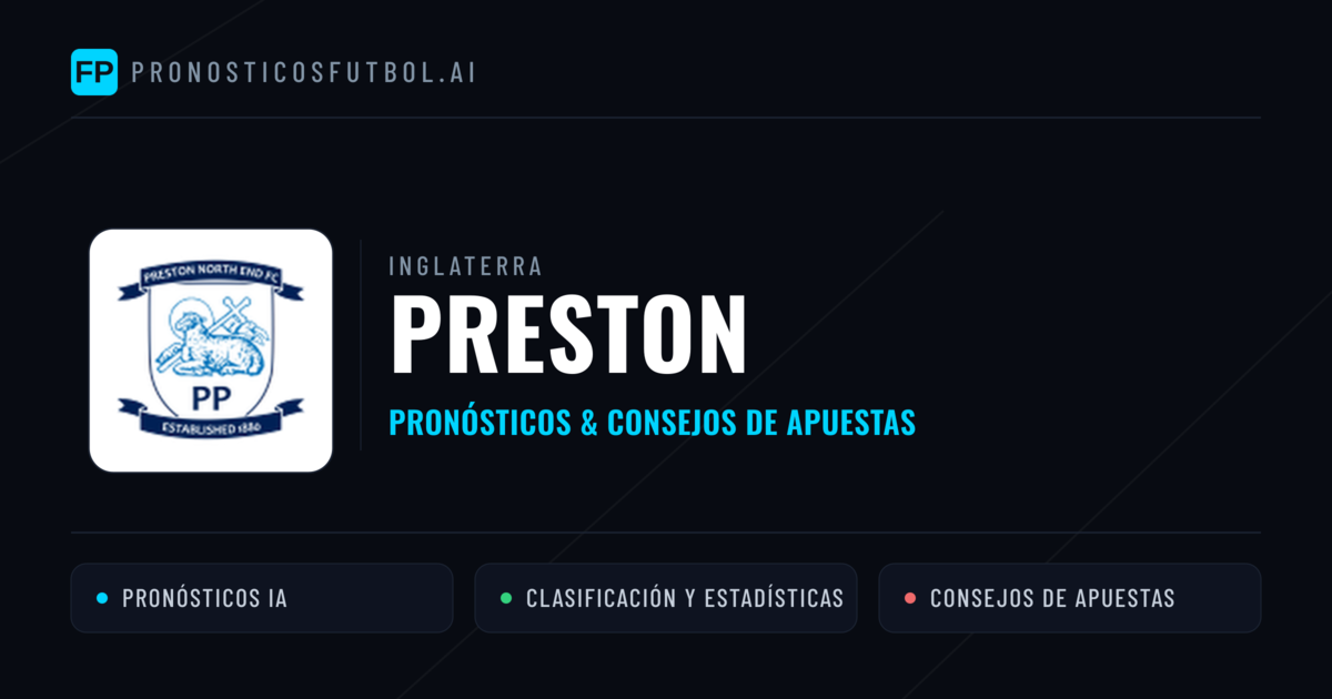 Preston Pronósticos y estadísticas