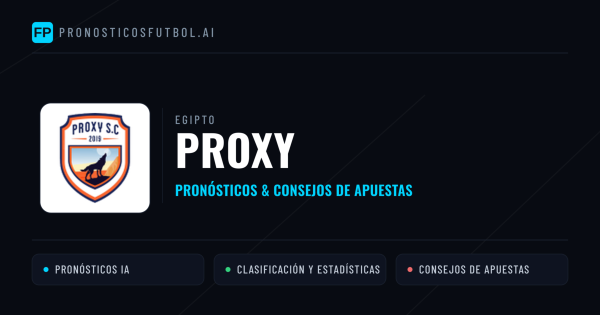 Proxy Pronósticos y estadísticas