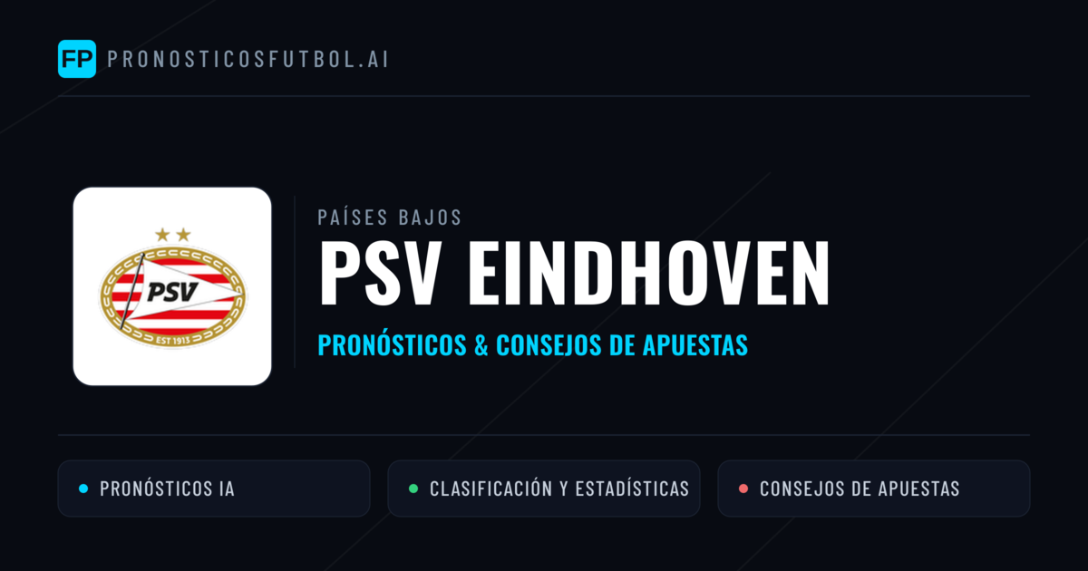 PSV Eindhoven Pronósticos y estadísticas