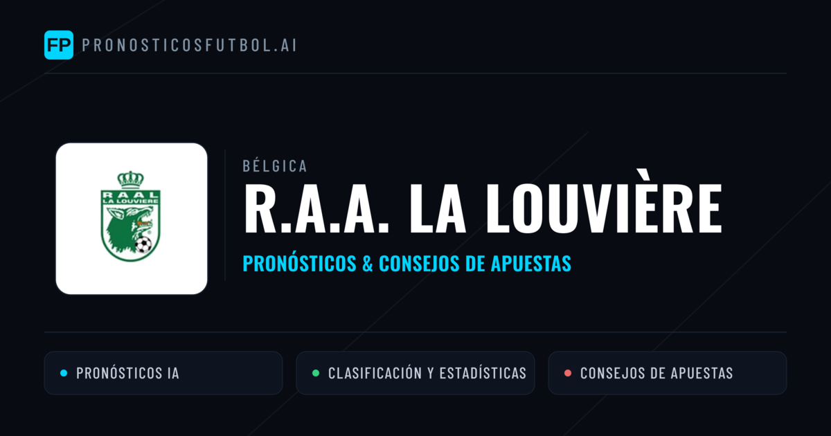 R.A.A. La Louvière Pronósticos y estadísticas