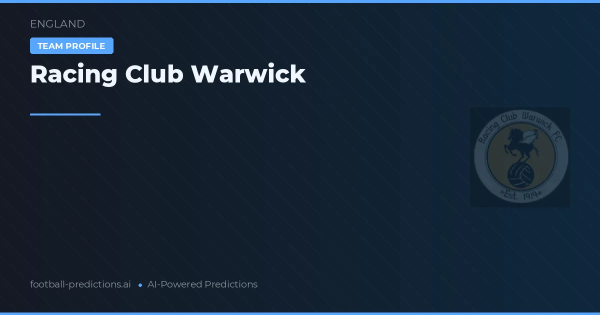 Racing Club Warwick Pronósticos y estadísticas