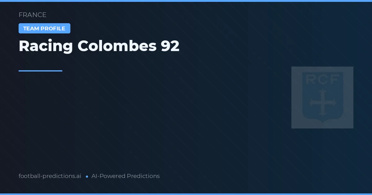 Racing Colombes 92 Pronósticos y estadísticas