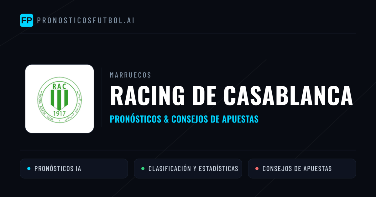 Racing de Casablanca Pronósticos y estadísticas