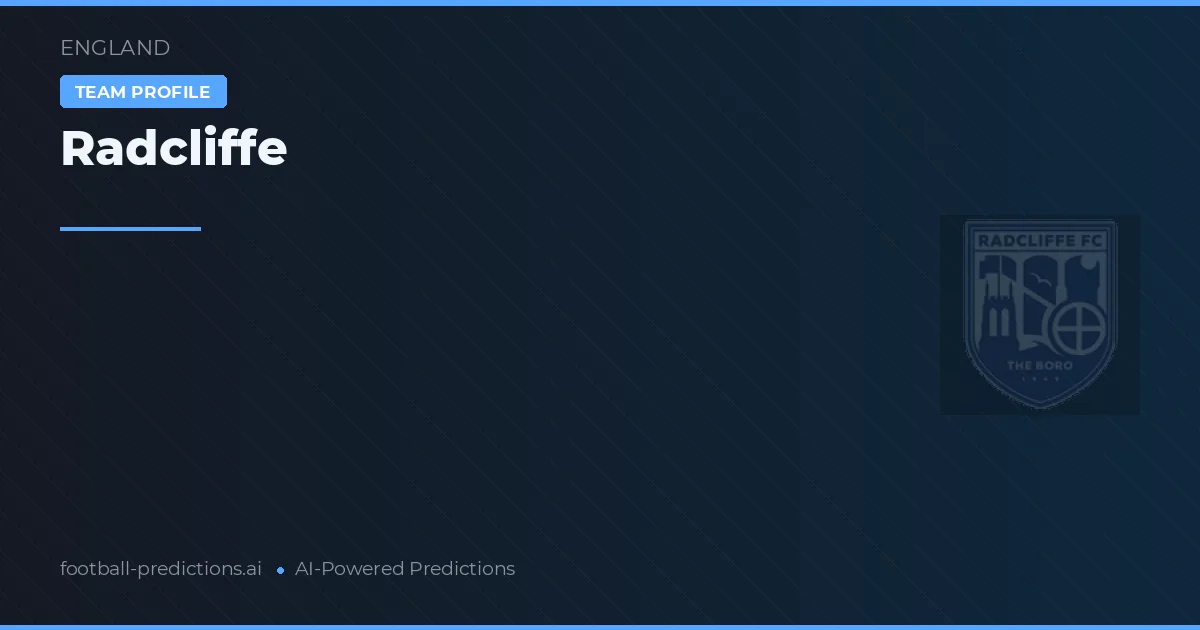 Radcliffe Pronósticos y estadísticas