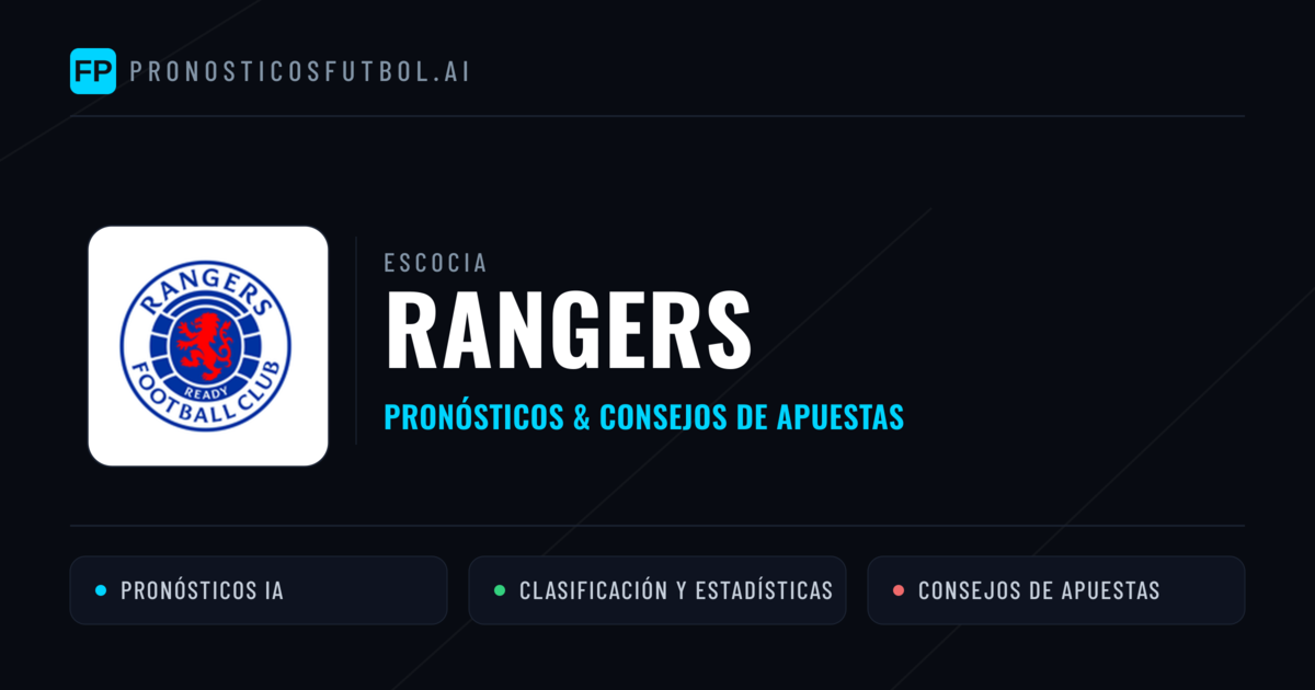 Rangers Pronósticos y estadísticas