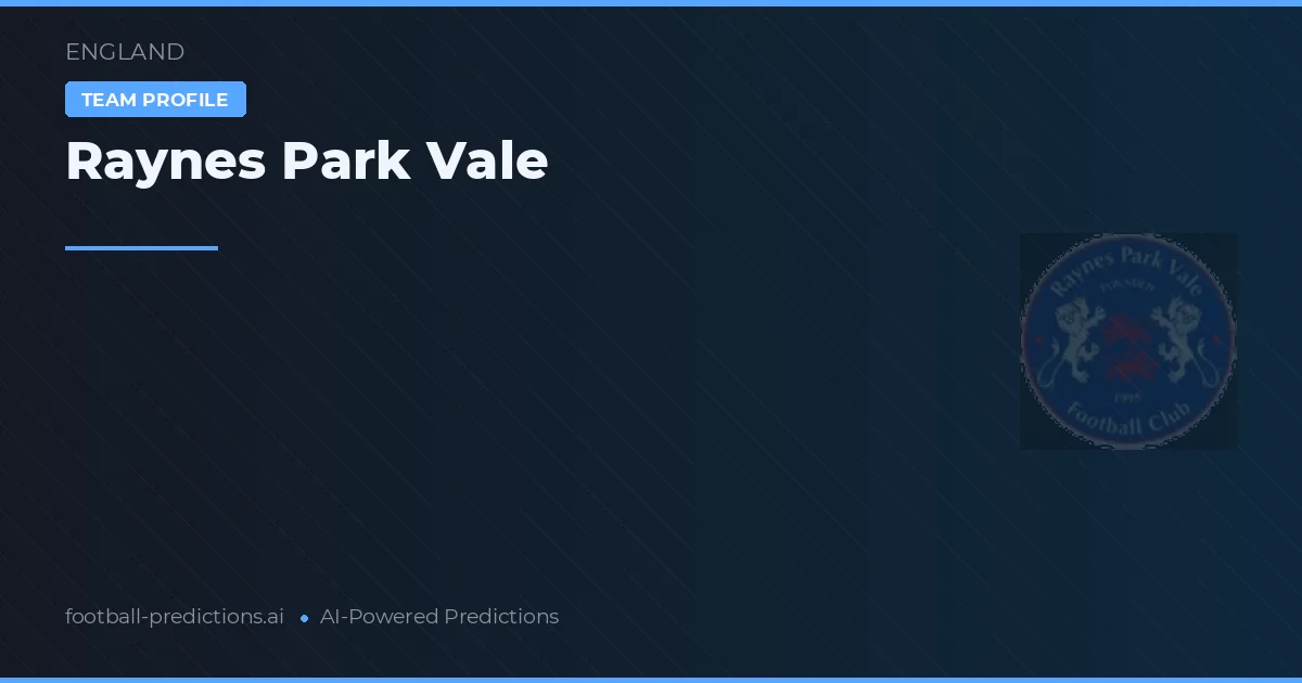 Raynes Park Vale Pronósticos y estadísticas