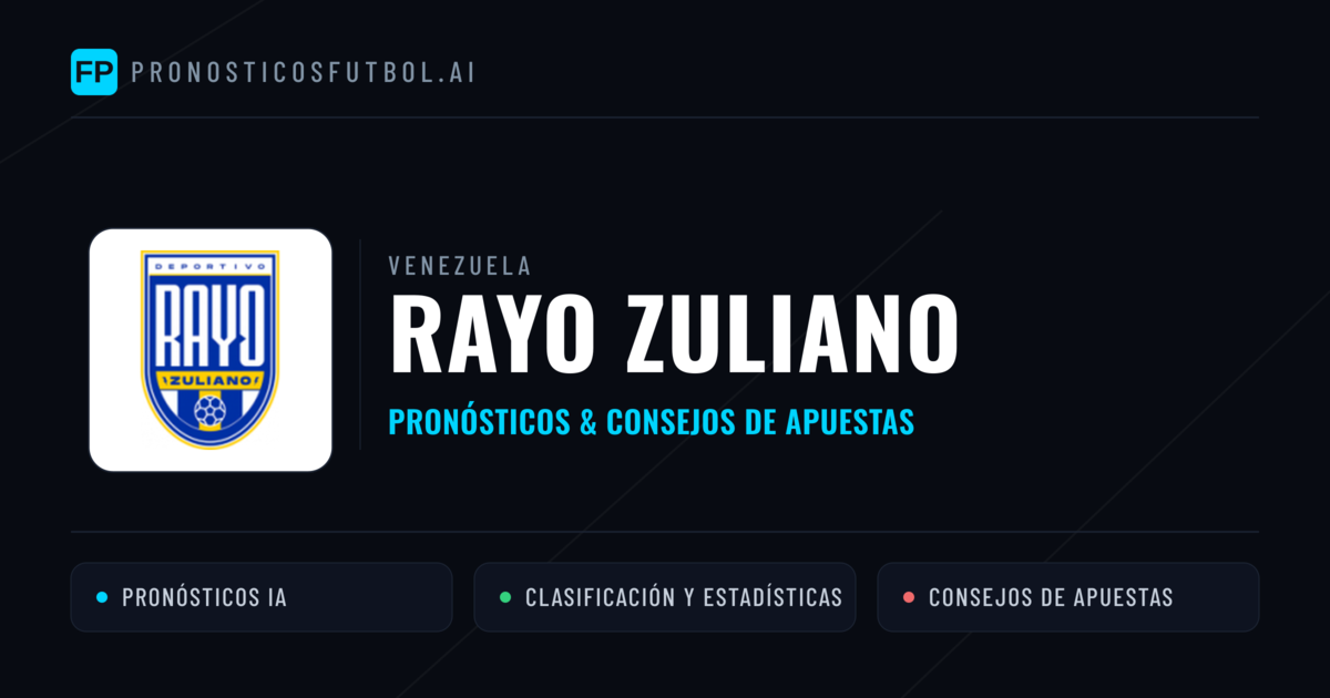 Rayo Zuliano Pronósticos y estadísticas