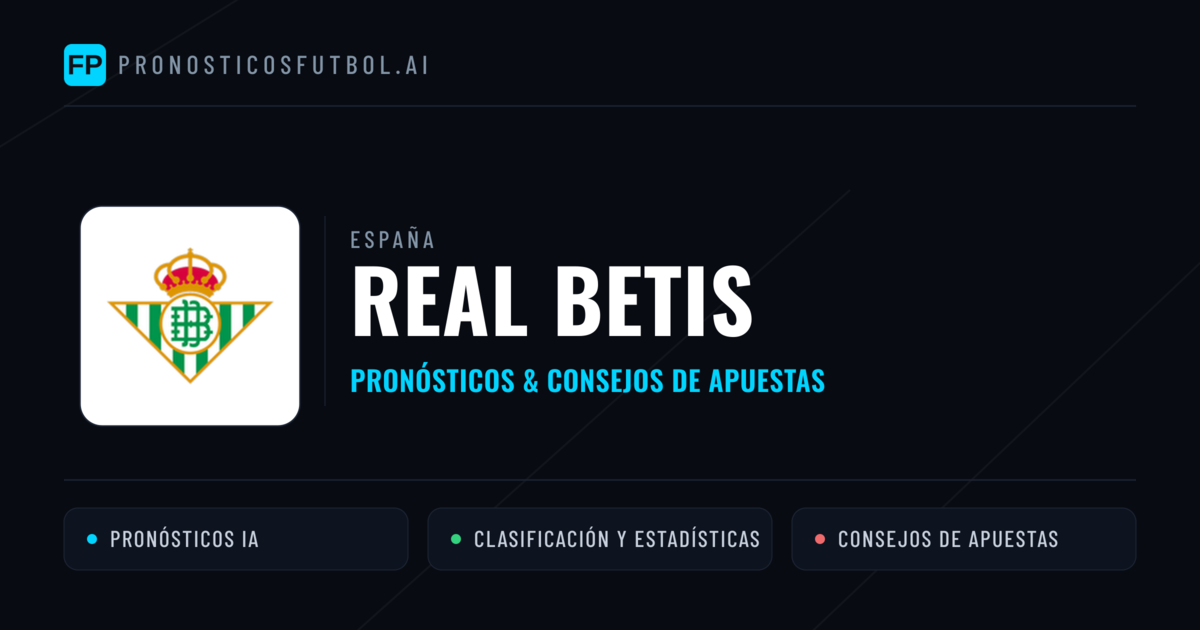 Real Betis Pronósticos y estadísticas