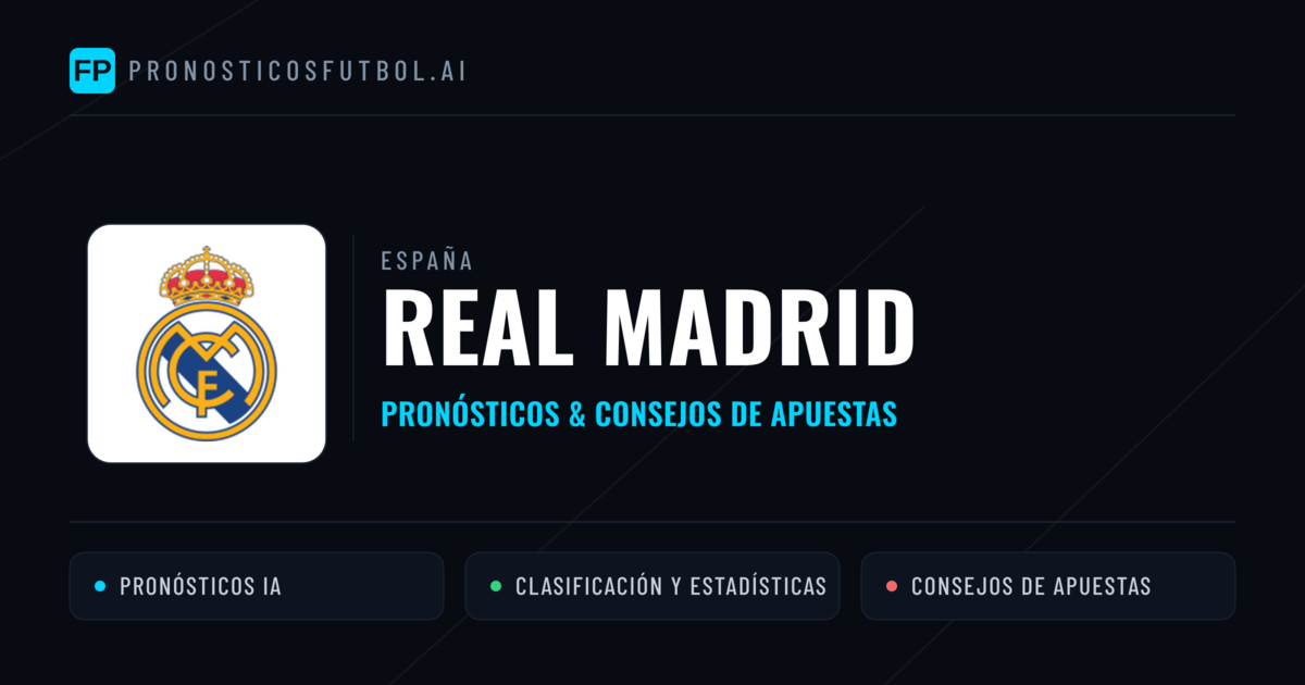 Real Madrid Pronósticos y estadísticas