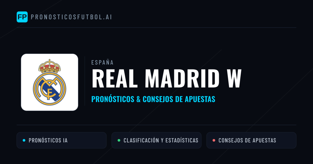 Real Madrid W Pronósticos y estadísticas