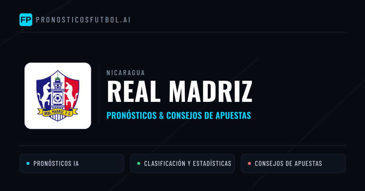 Real Madriz Pronósticos y estadísticas