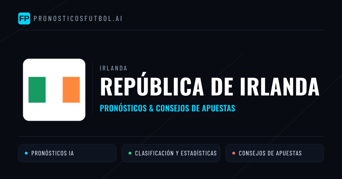 República de Irlanda Pronósticos y estadísticas