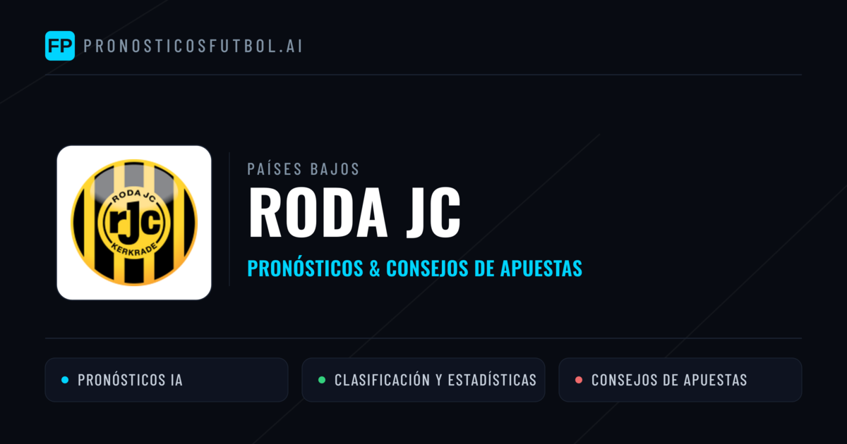 Roda JC Pronósticos y estadísticas