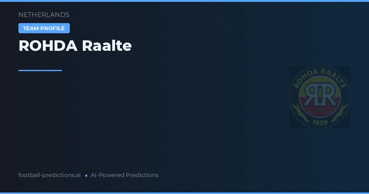 ROHDA Raalte Pronósticos y estadísticas