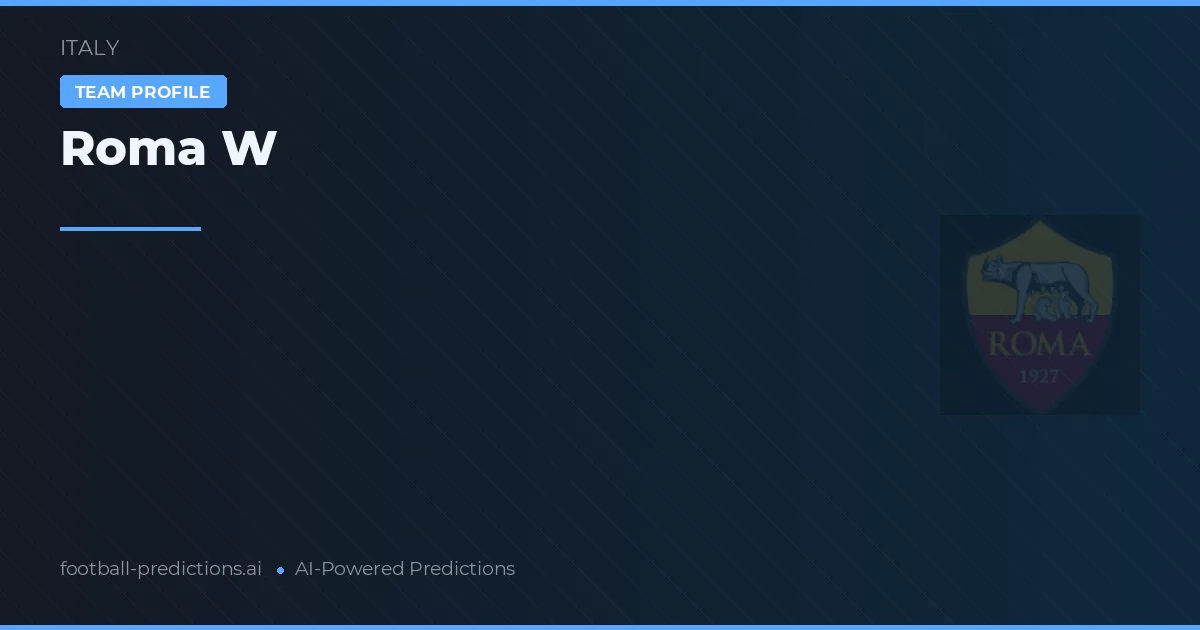 Roma W Pronósticos y estadísticas