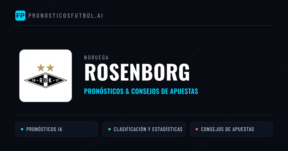 Rosenborg Pronósticos y estadísticas