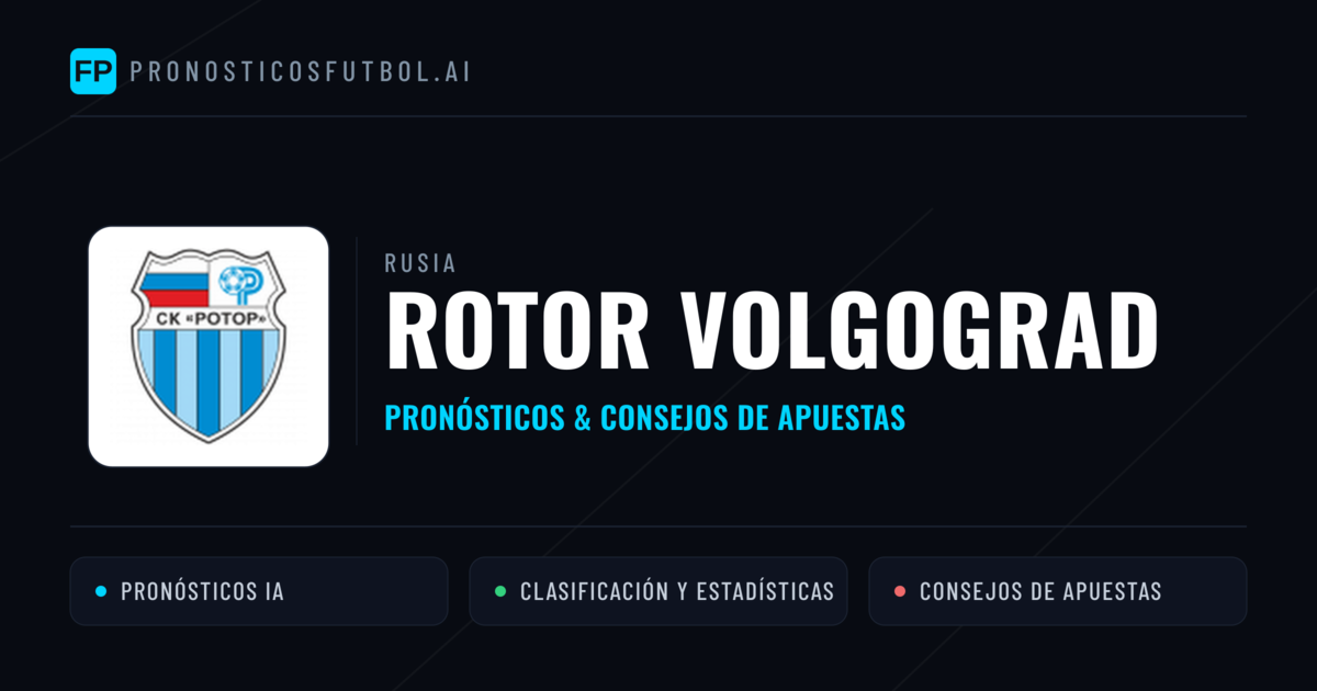 Rotor Volgograd Pronósticos y estadísticas