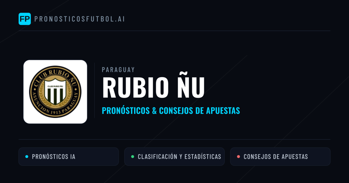 Rubio Ñu Pronósticos y estadísticas