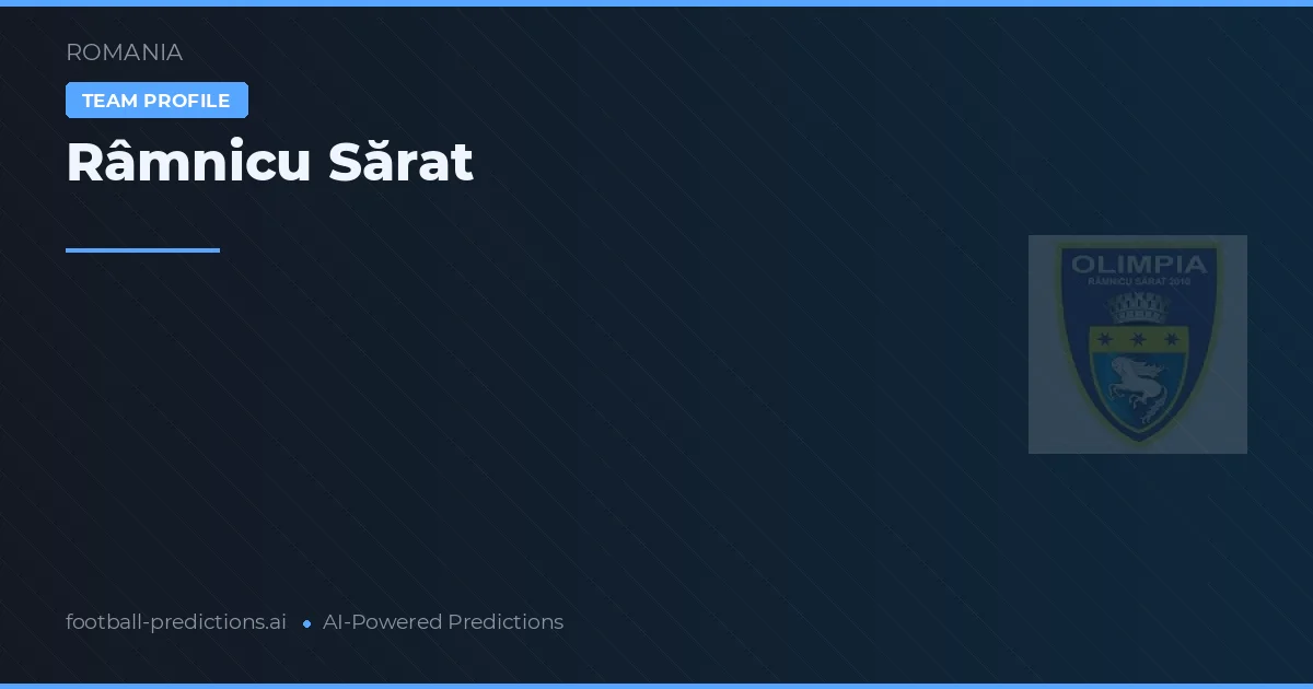 Râmnicu Sărat Pronósticos y estadísticas