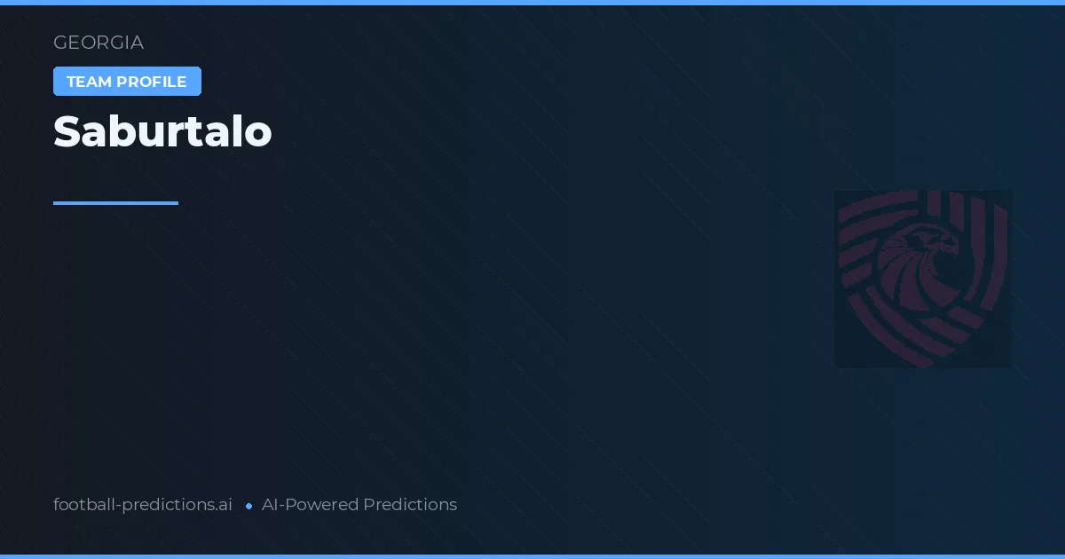 Saburtalo Pronósticos y estadísticas