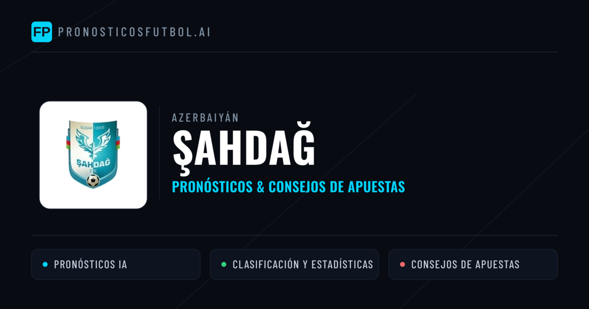 Şahdağ Pronósticos y estadísticas