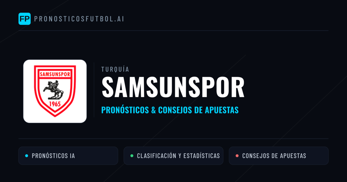 Samsunspor Pronósticos y estadísticas
