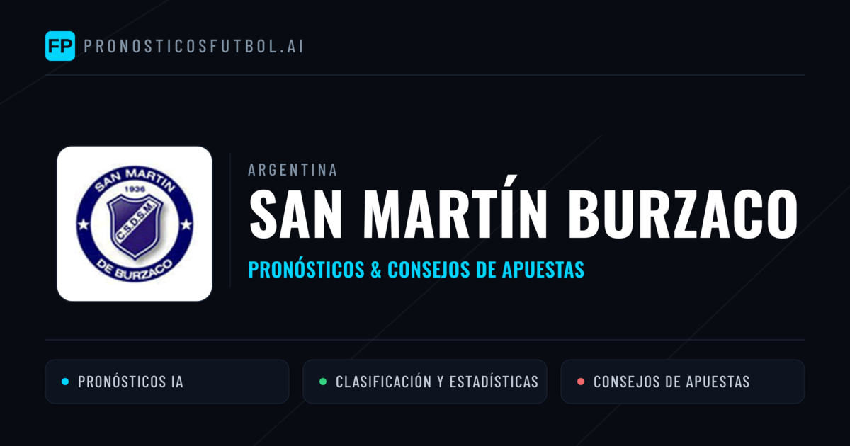 San Martín Burzaco Pronósticos y estadísticas