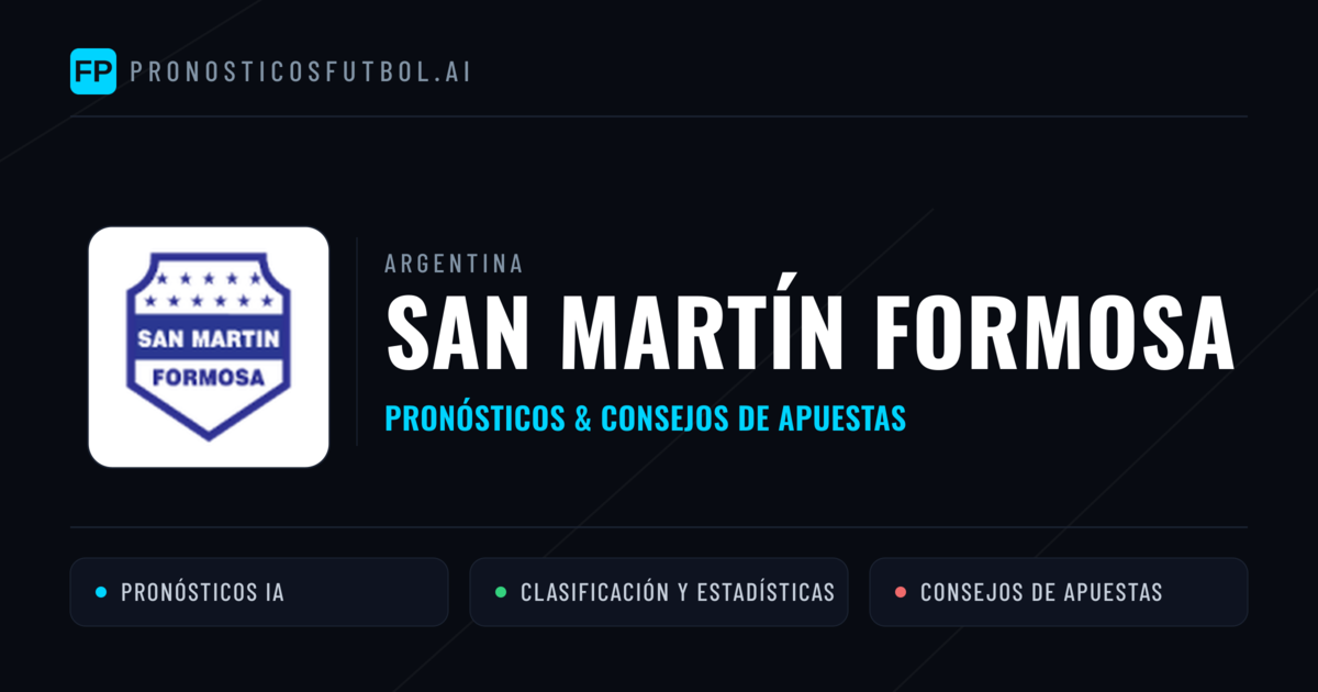 San Martín Formosa Pronósticos y estadísticas