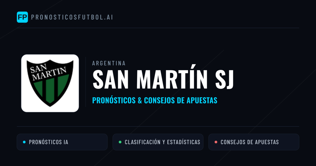 San Martín SJ Pronósticos y estadísticas
