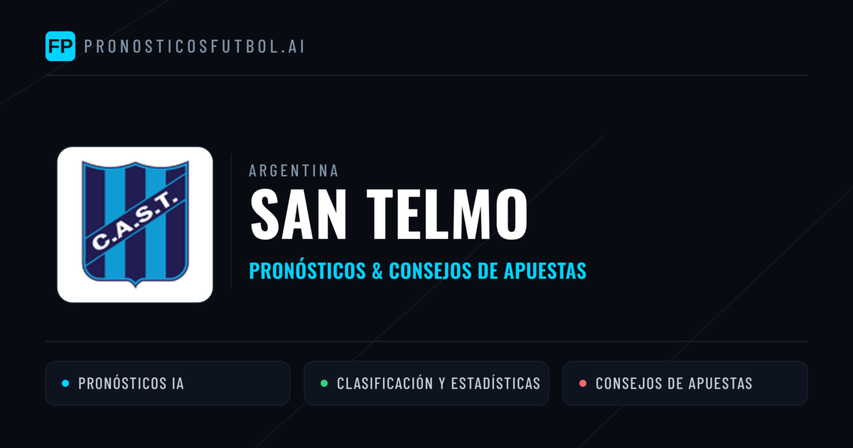 San Telmo Pronósticos y estadísticas