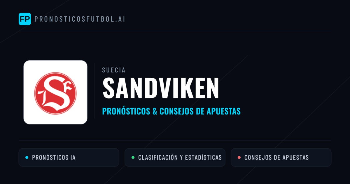 Sandviken Pronósticos y estadísticas