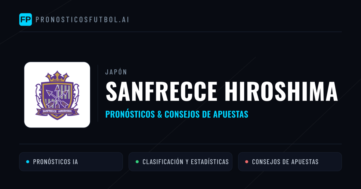 Sanfrecce Hiroshima Pronósticos y estadísticas
