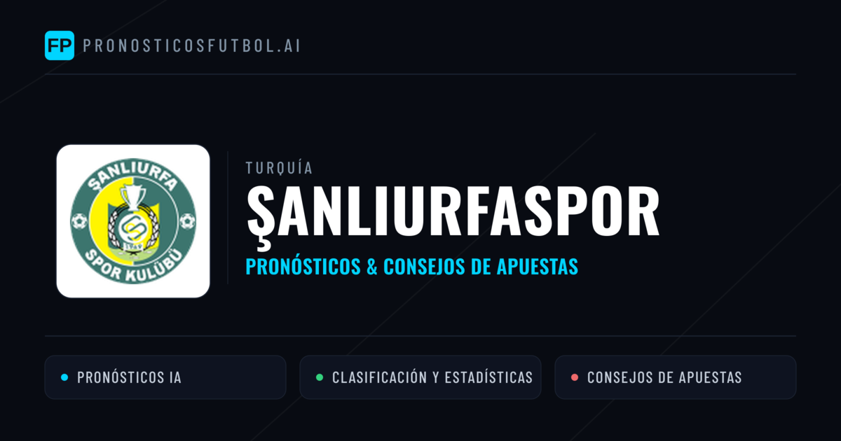 Şanlıurfaspor Pronósticos y estadísticas