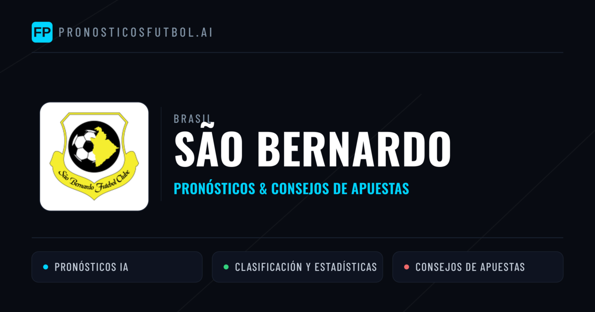 São Bernardo Pronósticos y estadísticas