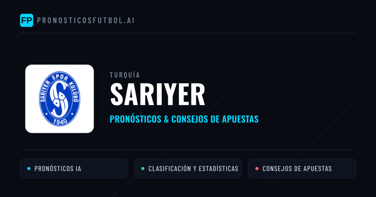 Sarıyer Pronósticos y estadísticas