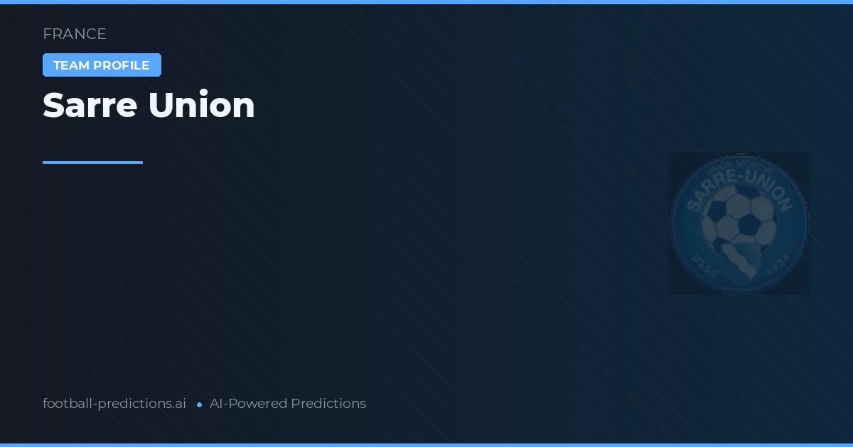 Sarre Union Pronósticos y estadísticas