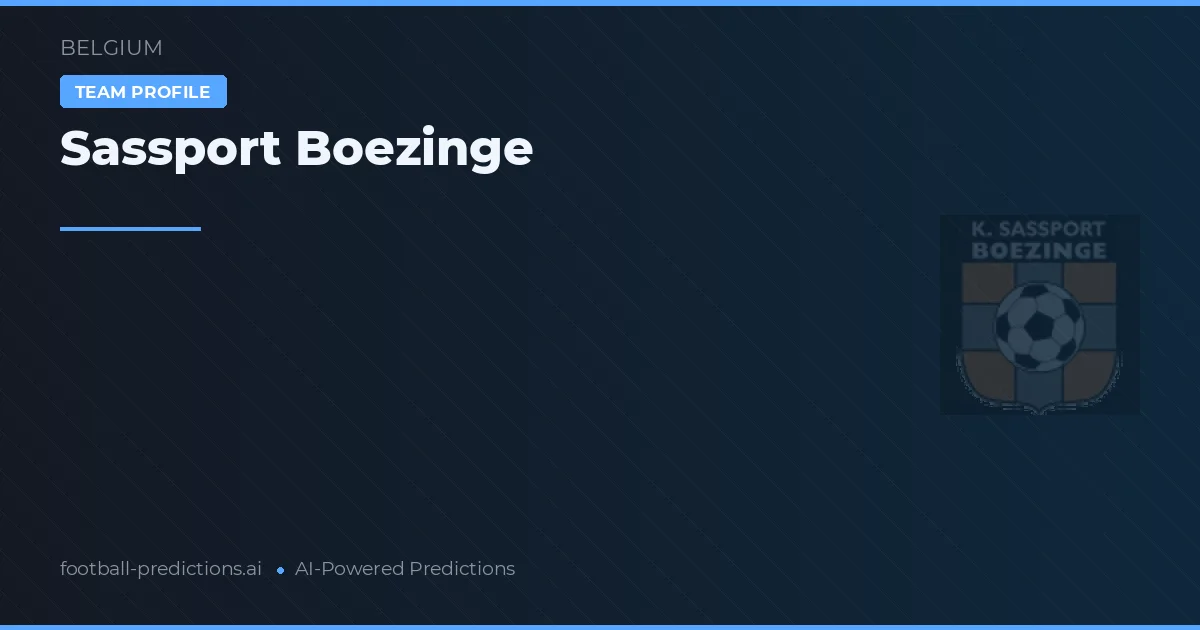 Boezinge Sassport Pronósticos y estadísticas