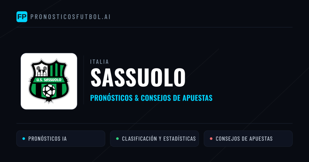 Sassuolo Pronósticos y estadísticas