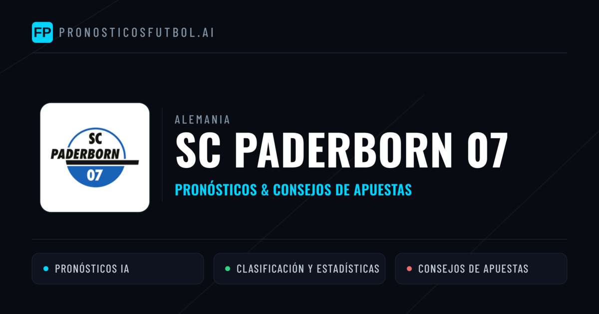 SC Paderborn 07 Pronósticos y estadísticas